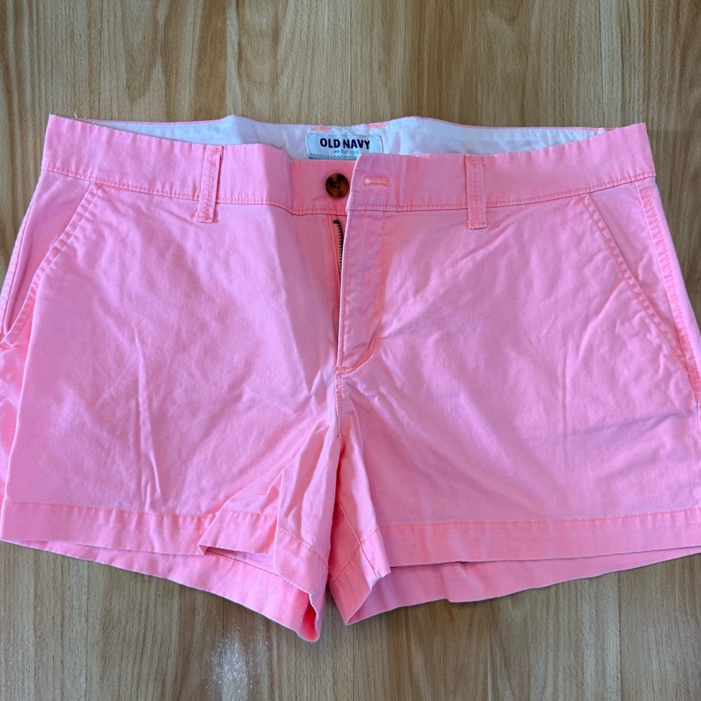 Old Navy Pink Bermuda Shorts Vibrant Cotton Blend